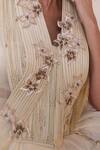 Buy_Smriti By Anju Agarwal_Off White Crepe, Silk Crystals, Elysian Structured Jacket And Draped Skirt Set 