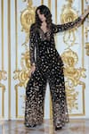 Shop Dash And Dot Black Velvet, Polyester Sequins, Beads Paillette Embroidered Pant at Aza Fashions Shop_Dash And Dot_Black Velvet, Polyester Sequins, Beads Paillette Embroidered Pant _at_Aza_Fashions