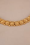 Shop_SMARS JEWELRY_Gold Plated Antique Carved Choker Necklace Set _Online_at_Aza_Fashions