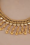 Shop_Smars Jewelry_Gold Plated Stones, Pearls Kundan Antique Layered Choker Necklace Set _Online_at_Aza_Fashions