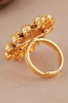 Smars Jewelry_Gold Plated Stones Embellished Adjustable Antique Ring _Online_at_Aza_Fashions