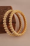 Shop_Smars Jewelry_Gold Plated Beads Antique Intricate Carved Pair Of Bangles _Online_at_Aza_Fashions