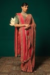 Buy Niloufer By Aasif Ally Pink Tissue Sequins, Stones, Zari, Embroidery, Hand Work Saree Set With Dupatta at Aza Fashions Buy_Niloufer By Aasif Ally_Pink Tissue Sequins, Stones, Zari, Embroidery, Hand Work Saree Set With Dupatta _at_Aza_Fashions