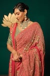 Buy Niloufer By Aasif Ally Pink Tissue Sequins, Stones, Zari, Embroidery, Hand Work Saree Set With Dupatta Buy_Niloufer By Aasif Ally_Pink Tissue Sequins, Stones, Zari, Embroidery, Hand Work Saree Set With Dupatta