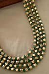 Saga Jewels_Green Beaded Long Layered Necklace _Online_at_Aza_Fashions