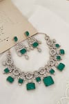 Saga Jewels_Green Stones Studded Necklace Set _Online_at_Aza_Fashions