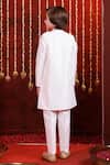 Shop_Hoity Moppet_White Silk Embroidery, Studs Elephant Tales Sherwani Set _at_Aza_Fashions