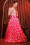 Buy Hoity Moppet Pink Georgette Foil Printing, Sequins, Gulzaar Lehenga And Embroidered Blouse Set Online at Aza Fashions Buy_Hoity Moppet_Pink Georgette Foil Printing, Sequins, Gulzaar Lehenga And Embroidered Blouse Set _Online_at_Aza_Fashions