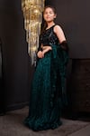 Buy_Hoity Moppet_Green Net Sequins Jade Jubilee Embroidered Blouse Lehenga Set _Online_at_Aza_Fashions