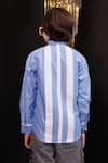 Shop_Hoity Moppet_Blue Cotton Embroidery Little Messi Shirt _at_Aza_Fashions