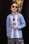 Buy_Hoity Moppet_Blue Cotton Embroidery Little Messi Shirt _at_Aza_Fashions