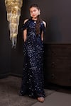 Buy_Hoity Moppet_Blue Net Sequins, Embroidery Royal Sapphire Gown 