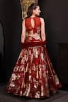 Shop Hoity Moppet Red Organza, Tulle Foil Printing, Scarletts Soiree Flower Motif Lehenga Set at Aza Fashions Shop_Hoity Moppet_Red Organza, Tulle Foil Printing, Scarletts Soiree Flower Motif Lehenga Set _at_Aza_Fashions