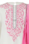 Rang By Les Petits_White Silk Embroidery, Sequins Rang Pakiza Kurta Set _Online_at_Aza_Fashions