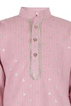 Rang By Les Petits_Lavender Cotton Embroidery, Metallic Thread Rang Starry Kurta Set _Online_at_Aza_Fashions