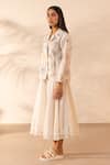 Shop OurDve Beige Cotton Applique, Pearls Lush Set Skirt Online at Aza Fashions Shop_OurDve_Beige Cotton Applique, Pearls Lush Set Skirt _Online_at_Aza_Fashions