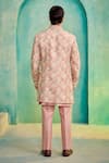 Shop_Millionaire_Pink Chanderi Silk Embroidery Bandhgala Kurta Set _at_Aza_Fashions