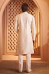 Shop Millionaire Cream Silk Zari, Pearls, Embroidery Floral Pattern Sherwani Set at Aza Fashions Shop_Millionaire_Cream Silk Zari, Pearls, Embroidery Floral Pattern Sherwani Set _at_Aza_Fashions