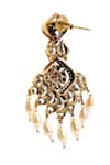 Buy_Nazaakat By Samara Singh_Gold Plated Beads, Stones, Pearls Embellished Drop Earrings _Online_at_Aza_Fashions