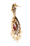 Nazaakat By Samara Singh_Gold Plated Beads, Stones, Pearls Drop Embellished Earrings _Online_at_Aza_Fashions