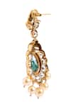 Nazaakat By Samara Singh_Green Beads, Stones, Pearls Drop Embellished Dangler Earrings _Online_at_Aza_Fashions