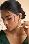 Buy_Nazaakat By Samara Singh_Pink Beads, Stones, Pearls Embellished Dangler Earrings _at_Aza_Fashions