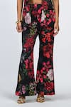 The Dramebaaz CO_Black Lycra Chromaflux Floral Print Blazer And Trouser Co-ord Set _at_Aza_Fashions