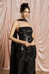 Buy_SAANJH BY LEA_Mirrors Bandeau Neck Siyah Noor Black Mirror-work Sharara Set_vtvs509oxpbete _Online_at_Aza_Fashions