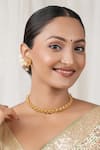 Buy_SMARS JEWELRY_Gold Plated Antique Carved Choker Necklace Set _at_Aza_Fashions