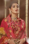 Miku Kumar_Pink Georgette, Tissue Embroidery, Sequins Kamalika Floral Pattern Lehenga Set _Online_at_Aza_Fashions
