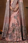 Buy_Miku Kumar_Pink Georgette, Tissue Embroidery, Sequins, Zari Nerina Cape Lehenga Set 