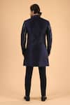 Shop_Millionaire_Blue Silk Embroidery, Sequins Tiki And Threadwork Sherwani With Trouser _at_Aza_Fashions