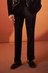 Millionaire_Black Velvet, Suiting Embroidery, Stones Tuxedo And Trouser Set _Online_at_Aza_Fashions