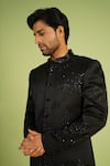 Millionaire Black Silk Beads, Sequins Cutdana Work Sherwani Set at Aza Fashions Millionaire_Black Silk Beads, Sequins Cutdana Work Sherwani Set _at_Aza_Fashions