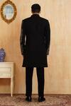 Shop Millionaire Black Embroidery, Metallic Thread Sali Handwork Sherwani Set at Aza Fashions Shop_Millionaire_Black Embroidery, Metallic Thread Sali Handwork Sherwani Set _at_Aza_Fashions