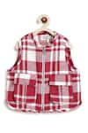 Tiber Taber Red Flannel, Cotton Jacket at Aza Fashions Tiber Taber_Red Flannel, Cotton Jacket _at_Aza_Fashions