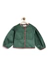 Shop_Tiber Taber_Green Corduroy, Cotton Jacket _Online_at_Aza_Fashions