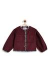 Tiber Taber_Maroon Corduroy Jacket _at_Aza_Fashions