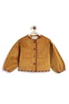 Shop_Tiber Taber_Yellow Corduroy Jacket _Online_at_Aza_Fashions