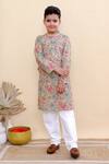 Buy_Kalp_Beige Cotton Meadow Bloom Print Kurta Set _at_Aza_Fashions