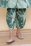 Kalp Green Cotton Palm Leaf Print Peplum Kurta And Pant Set Online at Aza Fashions Kalp_Green Cotton Palm Leaf Print Peplum Kurta And Pant Set _Online_at_Aza_Fashions