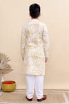 Shop_Kalp_White Cotton Lemon Leaf Print Kurta Set _at_Aza_Fashions