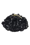 Shop_SG Collection By Sonia Gulrajani_Black Sequins, Crystals Ice Starlit Pouchette _at_Aza_Fashions