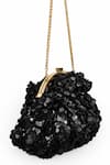 Buy_SG Collection By Sonia Gulrajani_Black Sequins, Crystals Ice Starlit Pouchette _at_Aza_Fashions