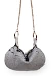 Shop_SG Collection By Sonia Gulrajani_Black Sequins Midnight Frost Reversible Sling Bag _at_Aza_Fashions
