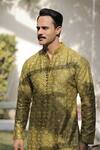 Histori_Green Chanderi, Cotton Mirrors, Embroidery Kurta Set _Online
