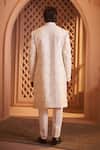 Shop_Millionaire_Ivory Georgette Embroidery Floral Sherwani Set _at_Aza_Fashions