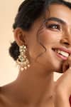 Buy_Nazaakat By Samara Singh_Mint Stones, Pearls Embellished Drop Earrings _at_Aza_Fashions