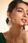 Buy_Nazaakat By Samara Singh_Gold Plated Stones, Pearls Embellished Dangler Earrings 