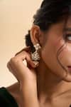 Buy_Nazaakat By Samara Singh_Gold Plated Stones, Beads Floral Embellished Dangler Earrings 